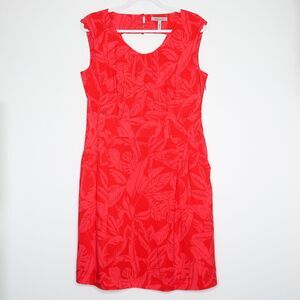 Bravissimo Womens Short Dress Size 14 Pink Tropical Print Sleeveless
